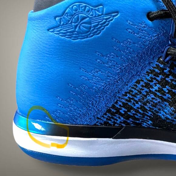 COA Men\'s 10.5 NIKE AIR JORDAN  XXXI Royal Blue Mid Top Basketball Sneakers EUC main image 10